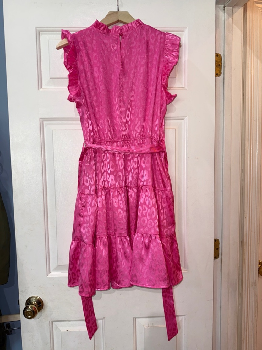 Hot Pink Ruffle Tiered Dress - Picture 2 of 5